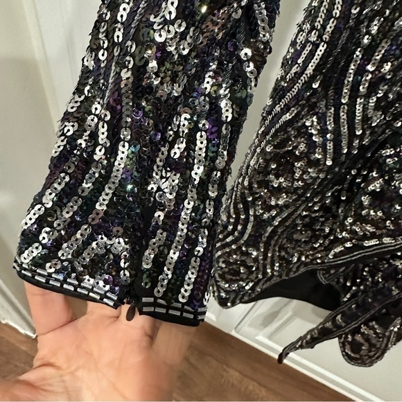Rodarte x & Other Stories Sequined Silk Wrap Dress size 4 - Picture 14 of 15